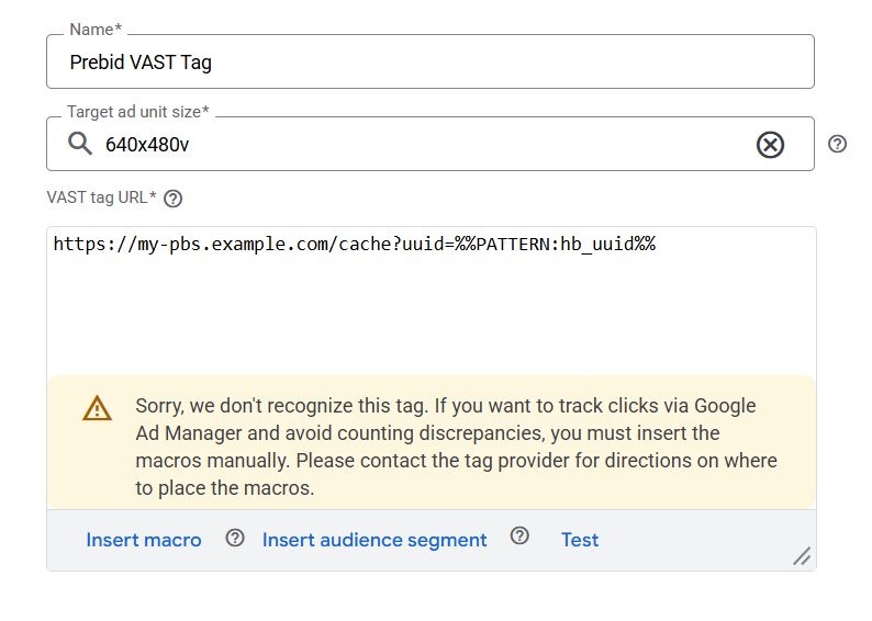 GAM Video Creative Setup